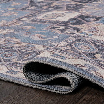 Maris Ornate Medallion Washable Area Rug
